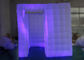 2.5 เมตร Led บูธภาพถ่ายพองหนึ่งประตูที่มีแสงเปลี่ยนสี