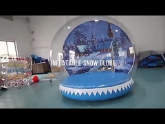PVC Snow Globes ลูกโลกหิมะ Bounce House Photo Booth สำหรับตกแต่งคริสต์มาส