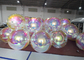 ตกแต่งงานแต่งงาน PVC สะท้อนแสงขนาดใหญ่ลูกบอลคริสต์มาสทำให้พอง Giant Inflatable Mirror Ball